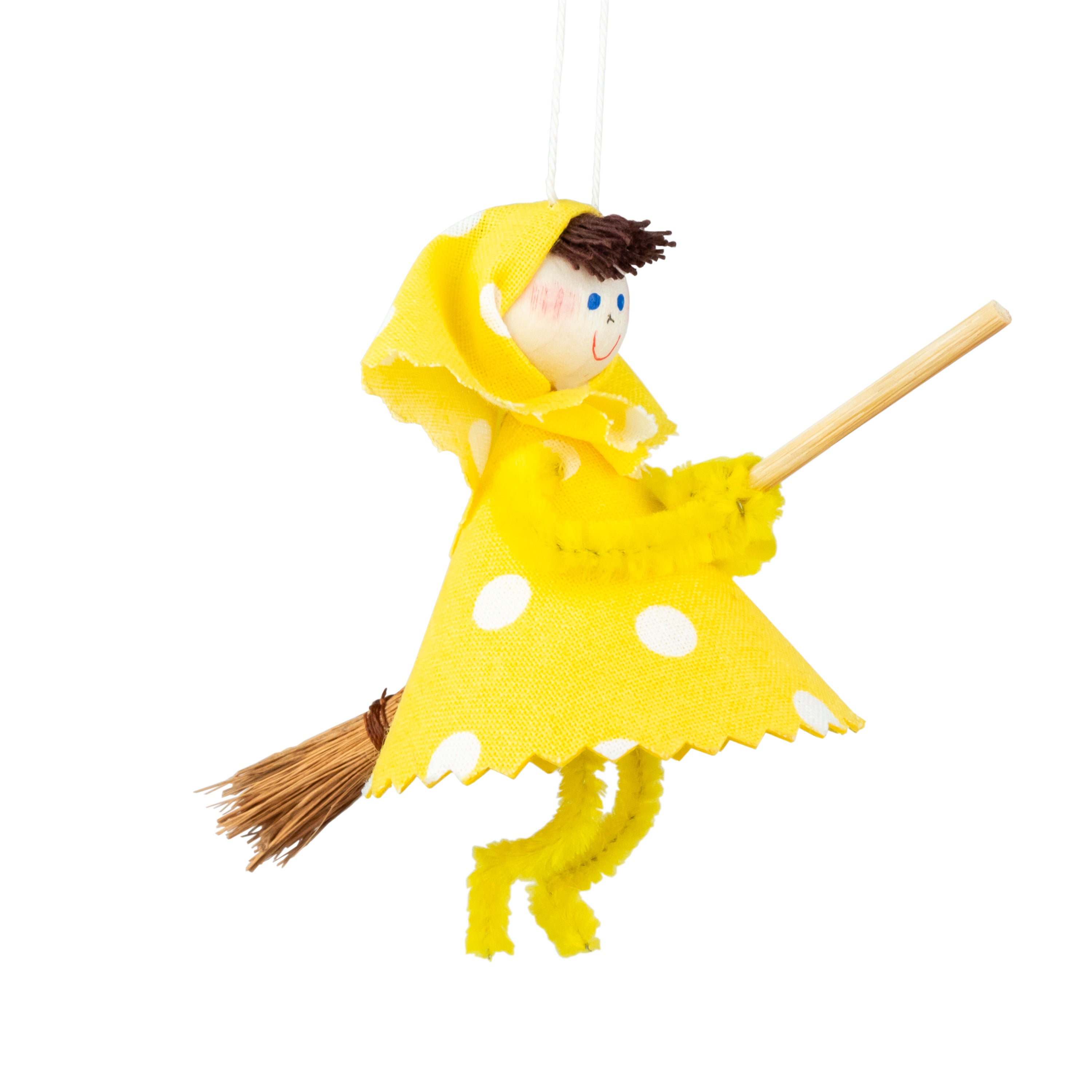 Swedish Easter Ornament Witch Yellow