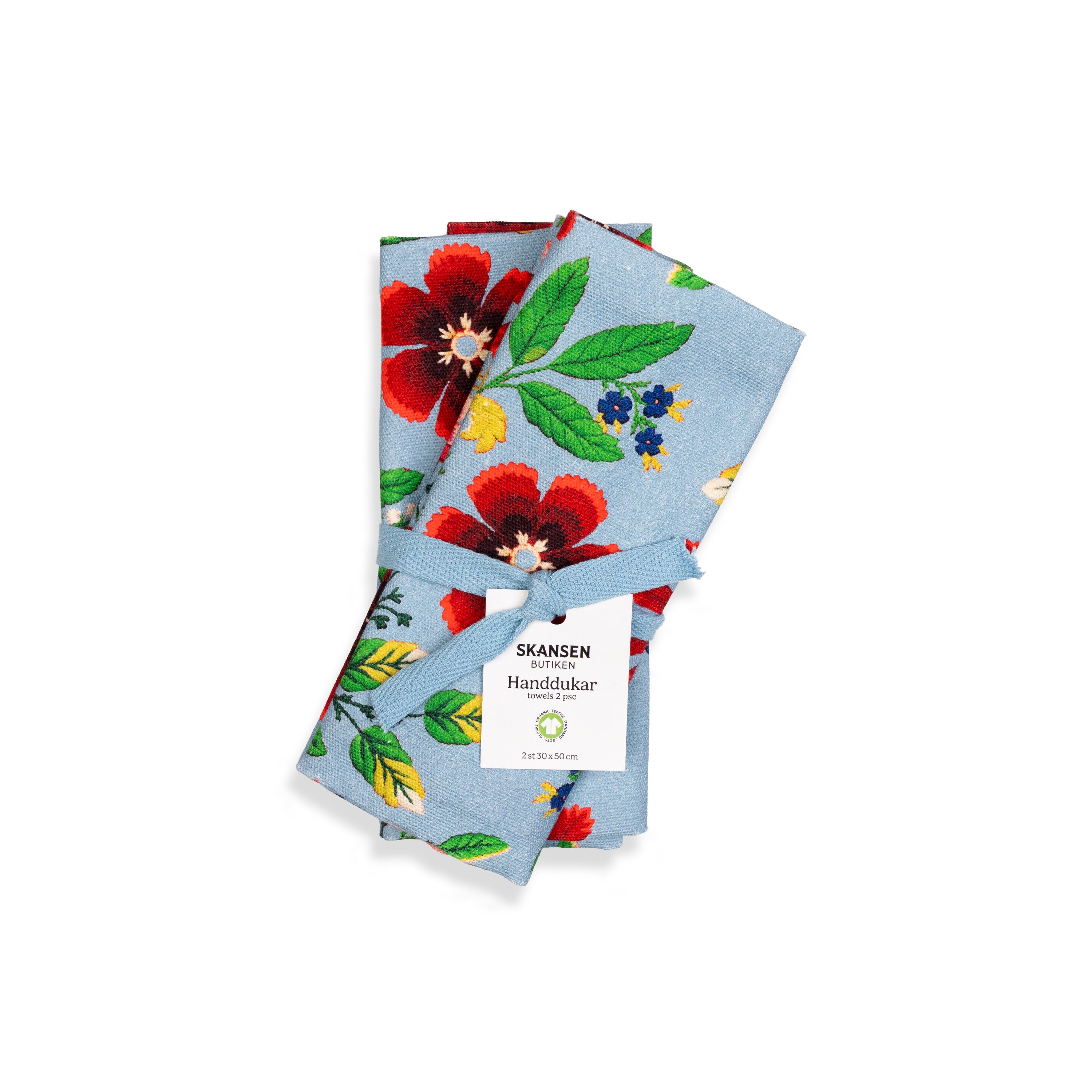 Kökshandduk Dalafloda Ljusblå 50x30 cm 2-pack