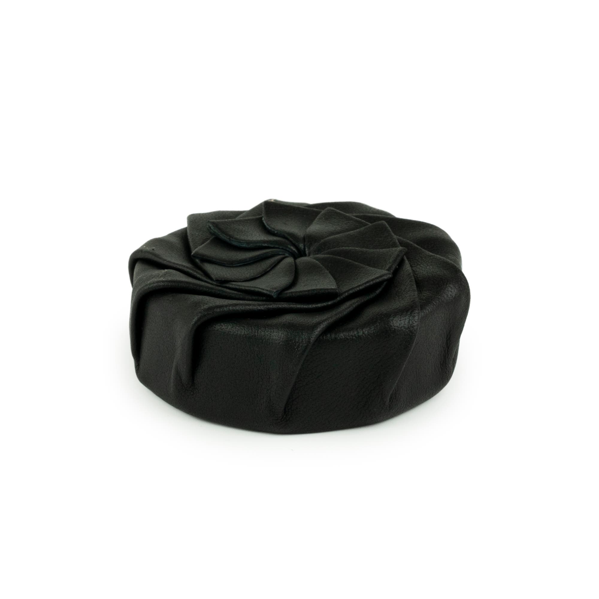 Myntbörs Blomma Svart