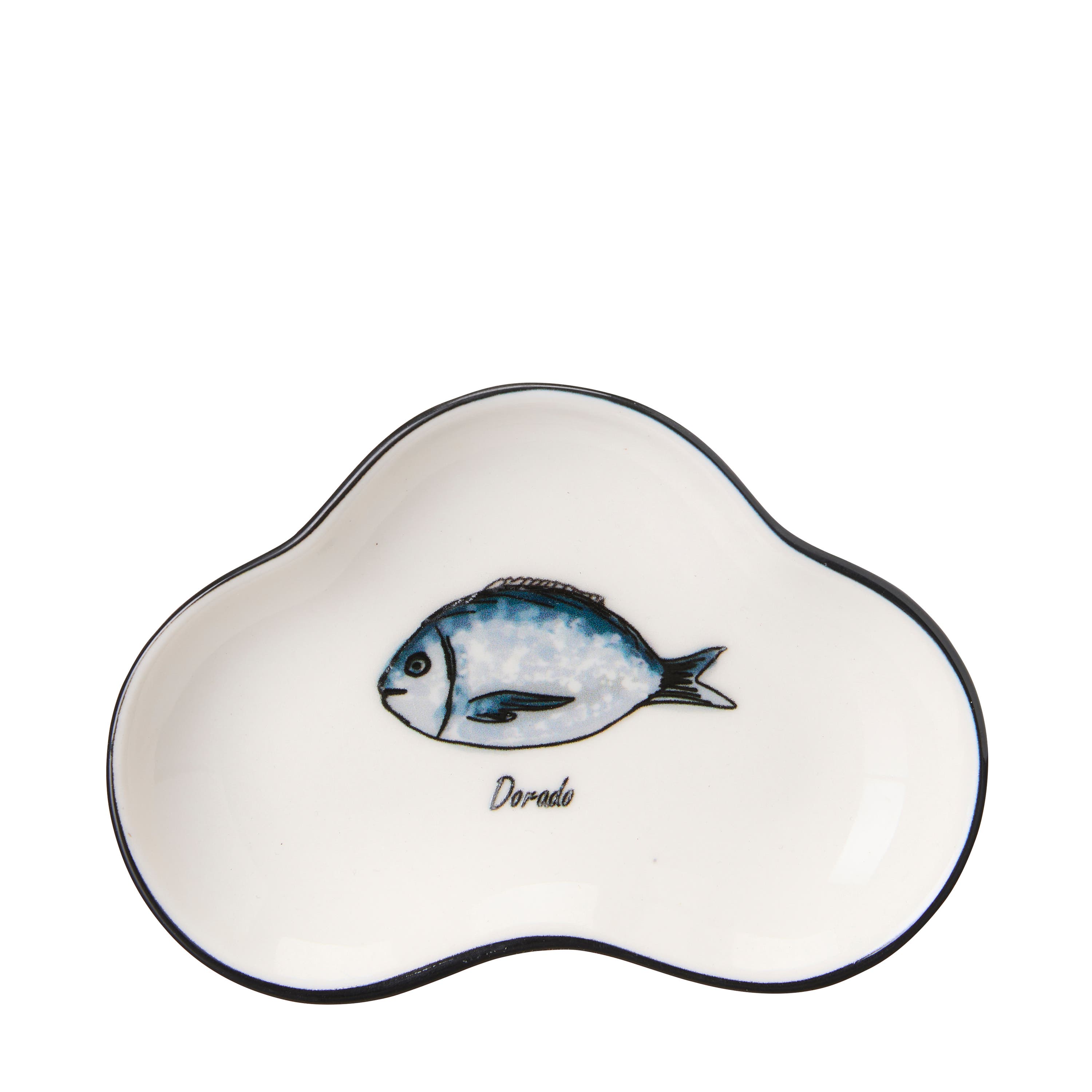 Small Porcelain Dish Dorado Fish