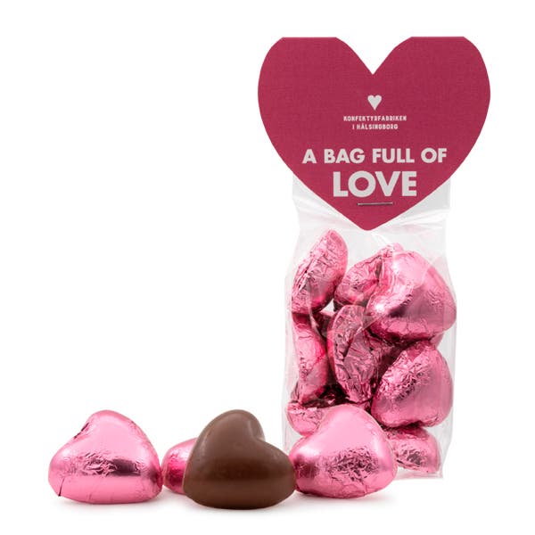 Chokladhjärtan A bag full of love 100g