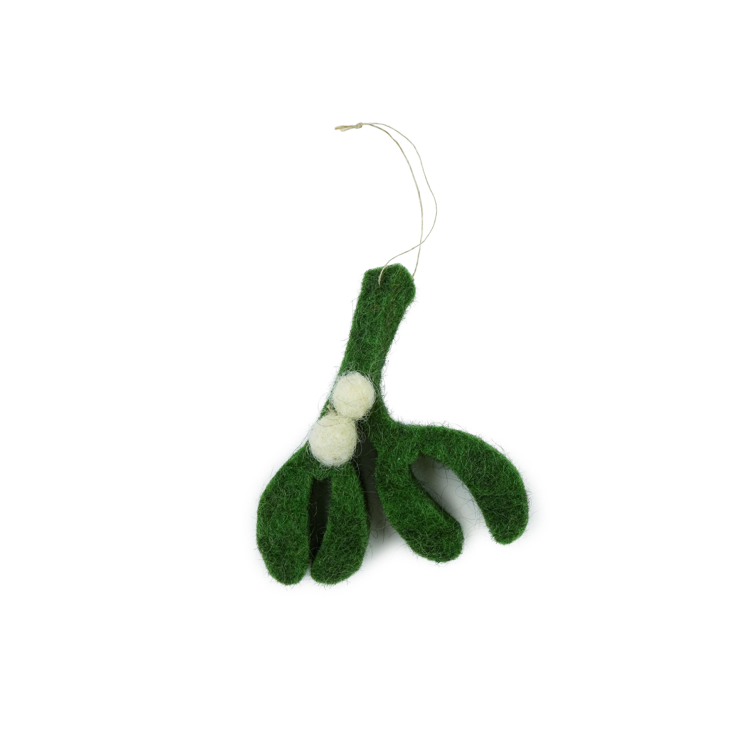 Mistletoe Ornament with Felted Berries