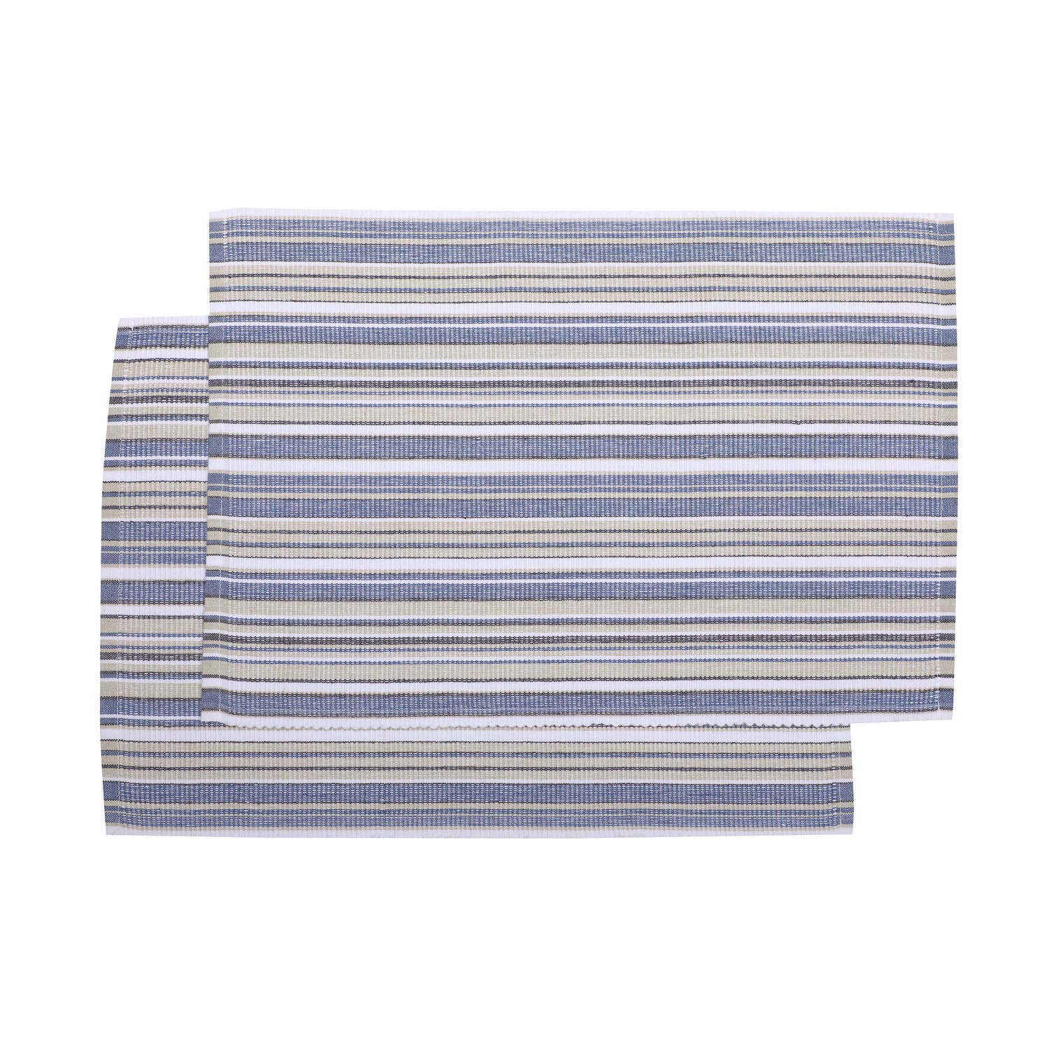 Jonas Grey Blue /Linen Striped Placemats 33x45 cm 2-Pack