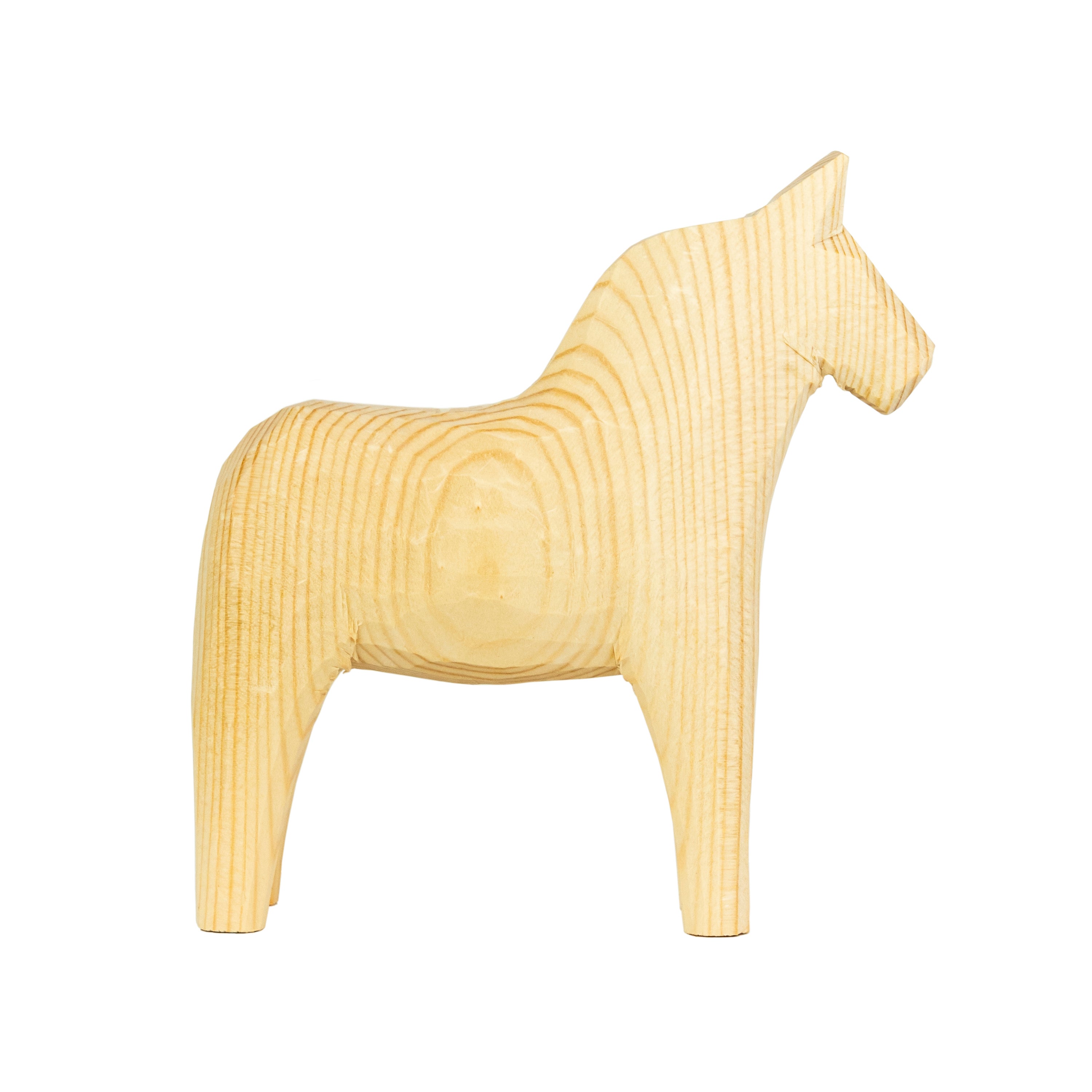 Unpainted Dala Horse 13 cm
