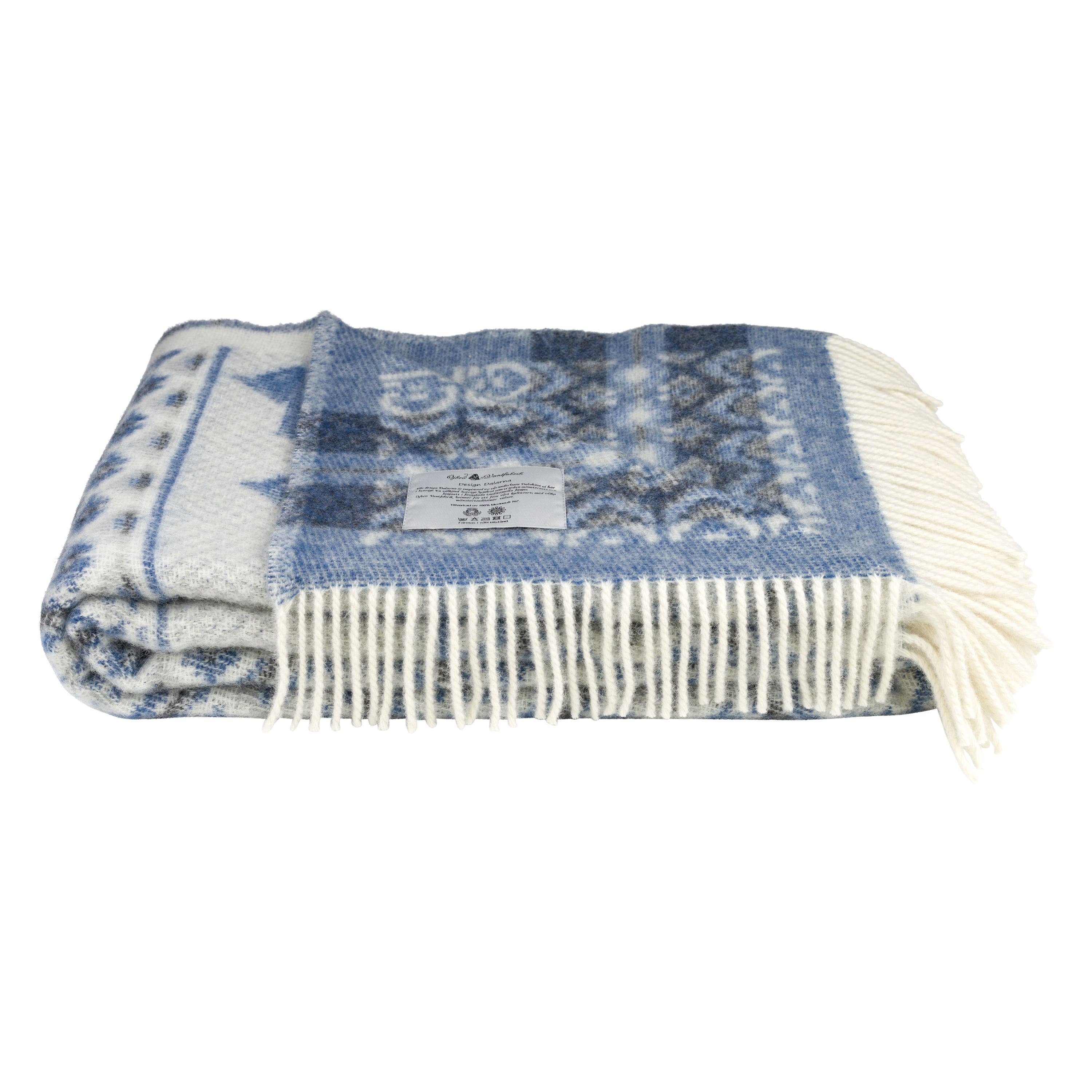 Throw Blanket Dalarna Blue 130x200 cm