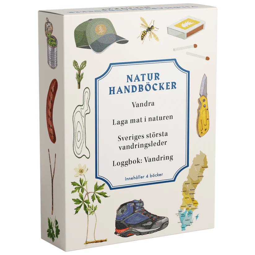 Naturhandböcker: Vandra, Laga Mat i Naturen, Sveriges Största Vandringsleder, Loggbok: Vandring