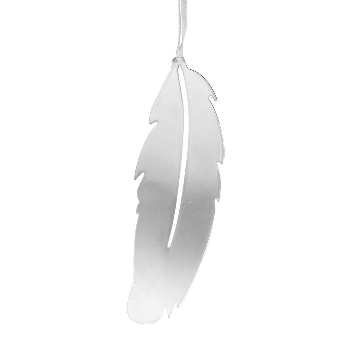 Feather Ornament Silver-Colored