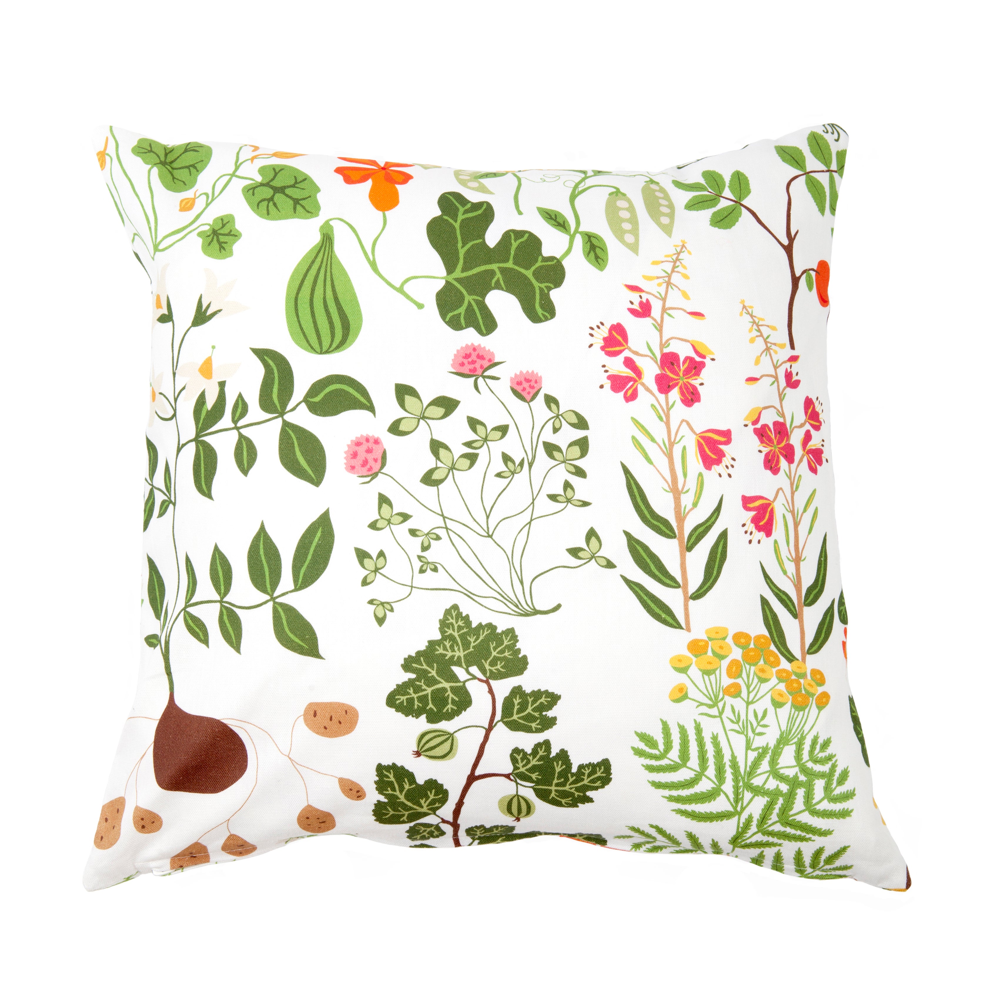 Klippan Cushion Cover Leksand Flowers White