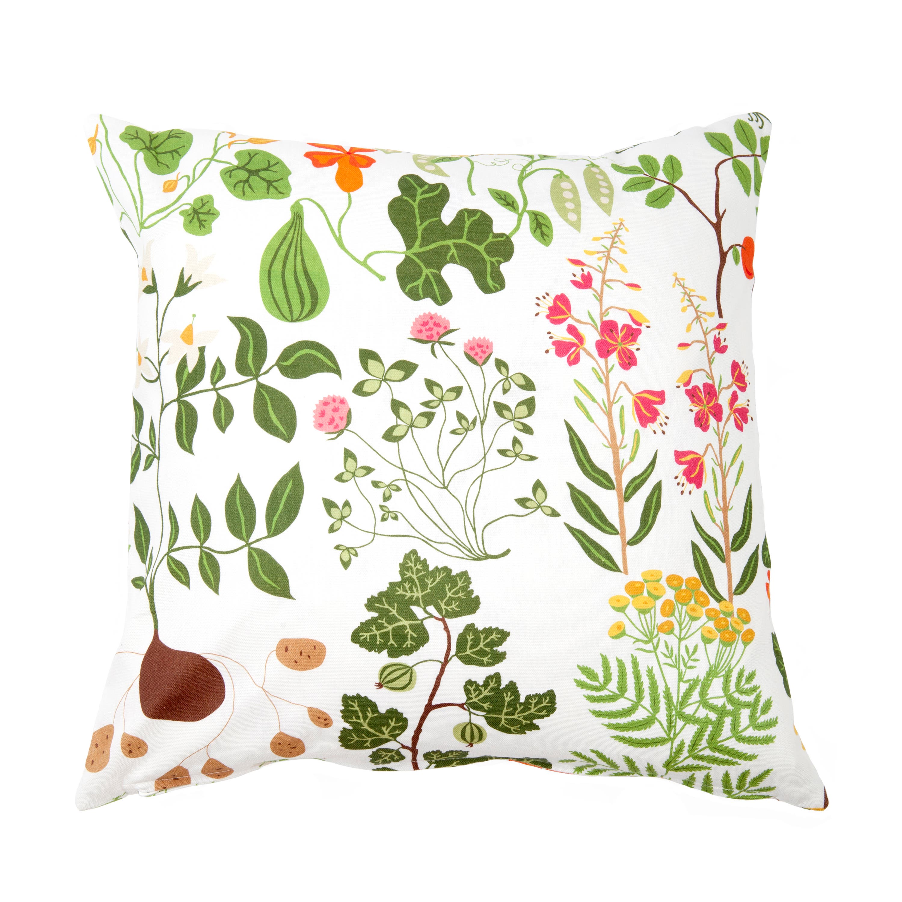 Klippan Cushion Cover Leksand Flowers White