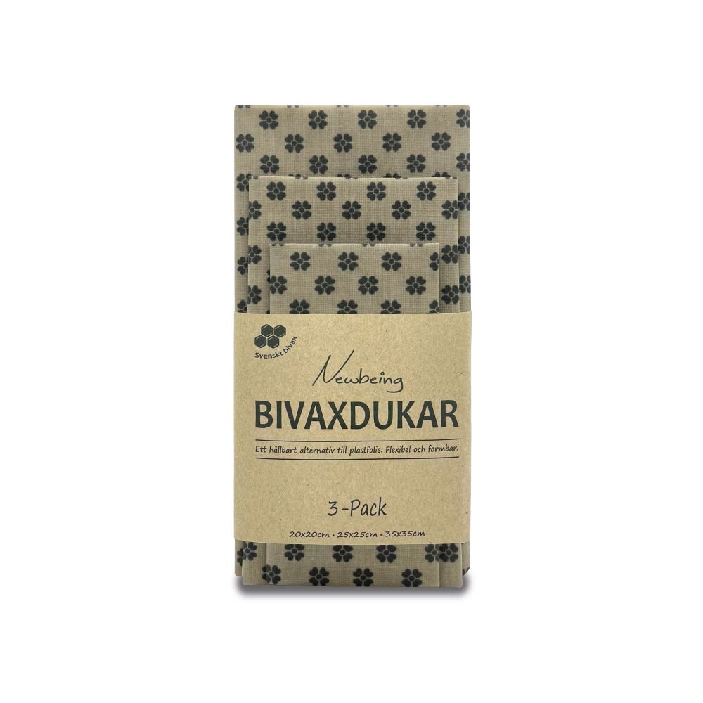 Bivaxdukar Blomma Brun 3-pack