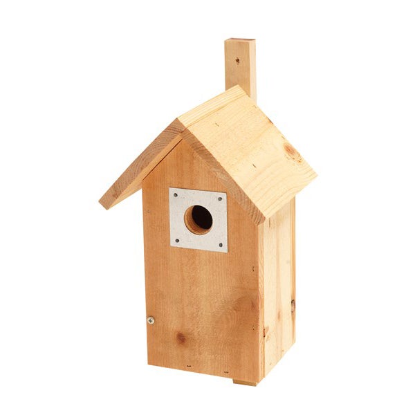 Birdhouse With Saddle Roof & Predator Guard
