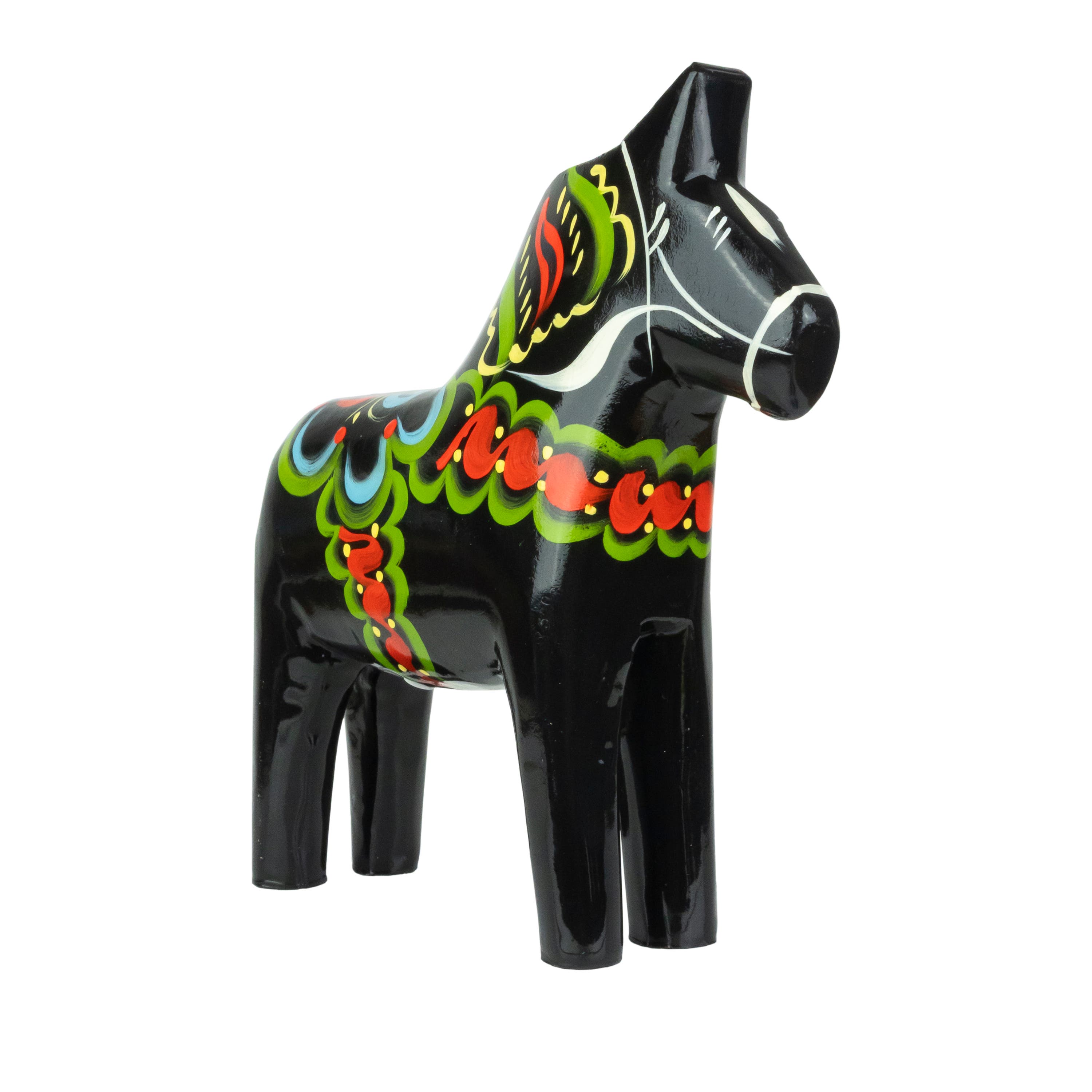 Dala Horse Black 13 cm