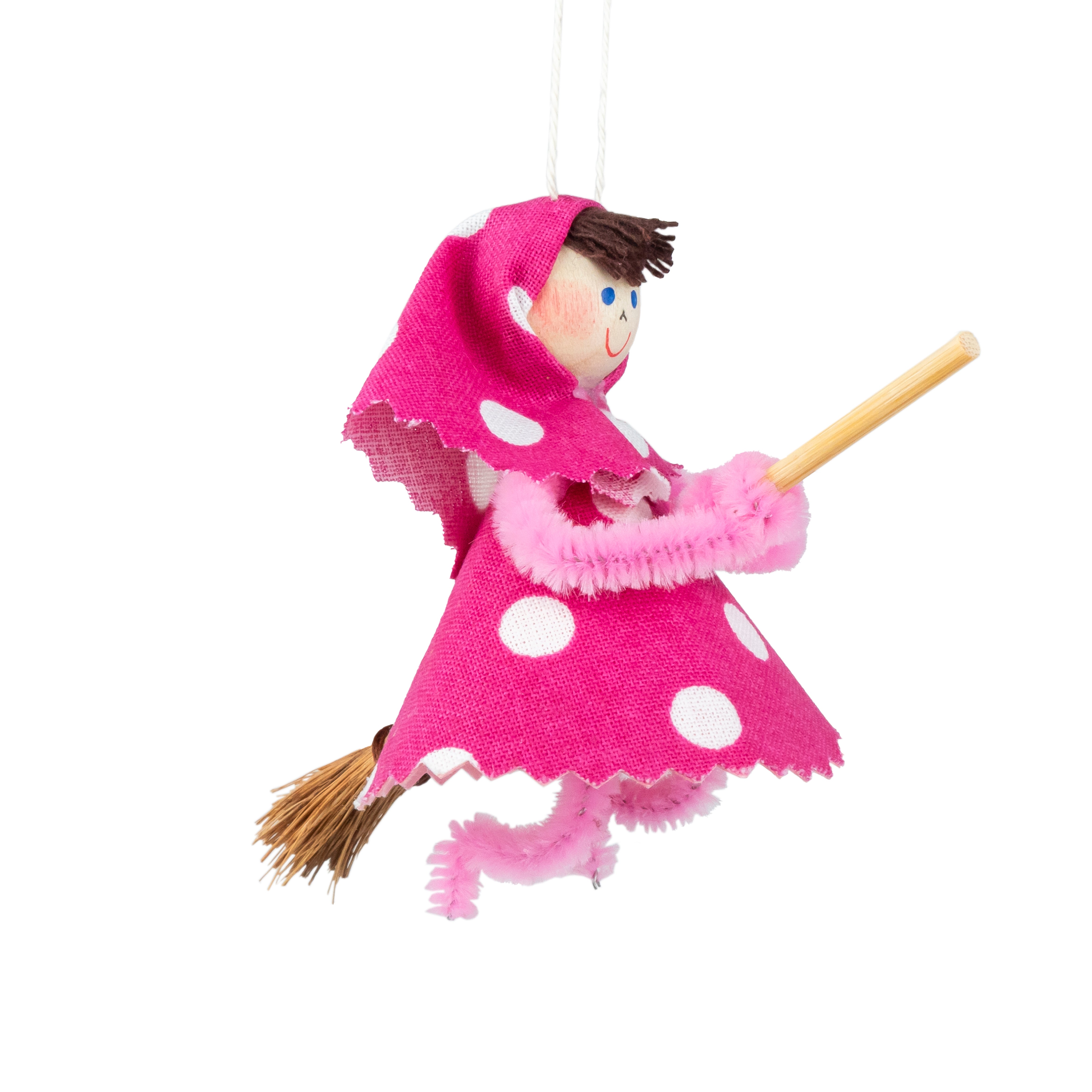 Swedish Easter Ornament Witch Pink