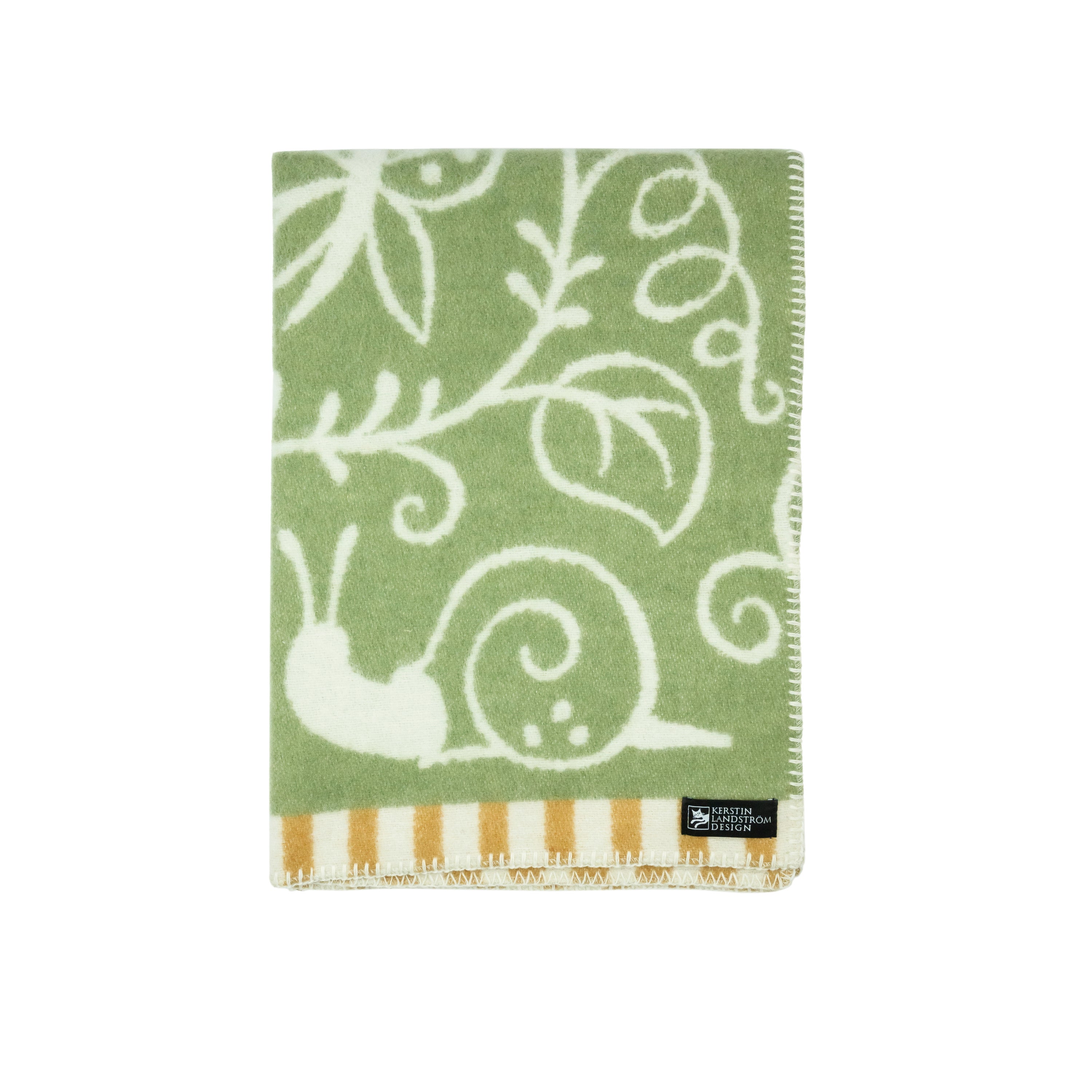 Lilla Snigel Baby Blanket in Organic Lambswool, Green 65x95 cm