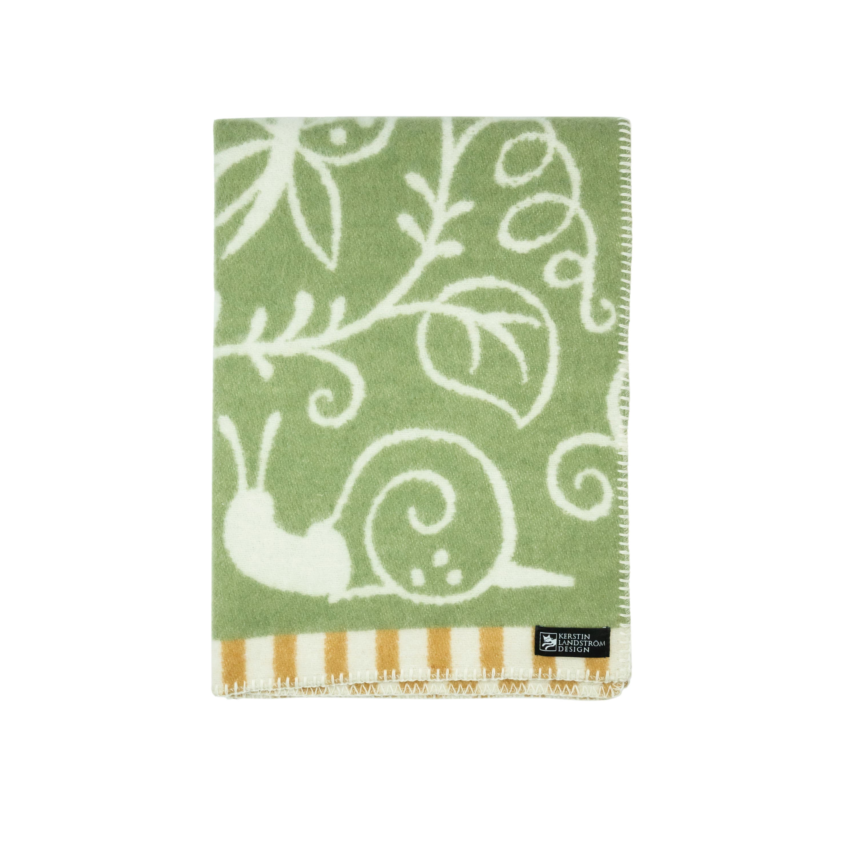 Lilla Snigel Baby Blanket in Organic Lambswool, Green 65x95 cm