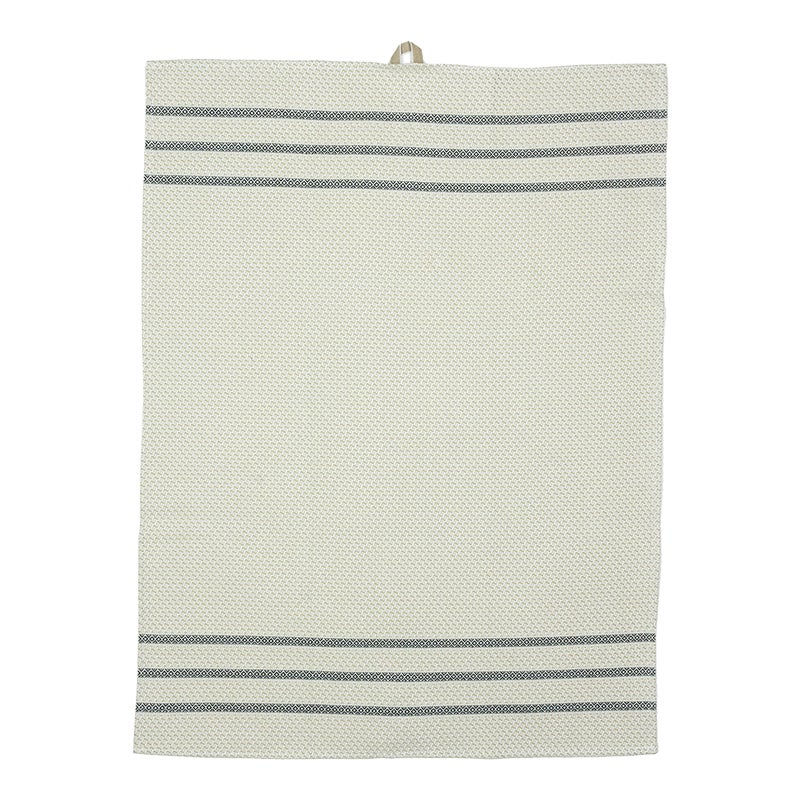 Waffle Towel Natural/Black 50x70