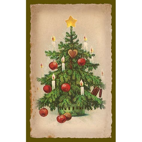 Gift Tag Card Christmas Tree 6x9.5